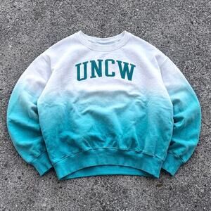 UNCW Seahawks Crewneck Sweatshirt Mens XL Blue Faded AOP White blue College